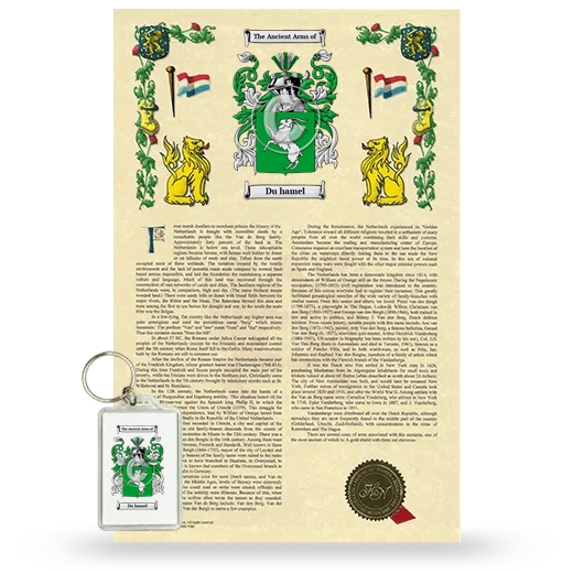 Du hamel Armorial History and Keychain Package